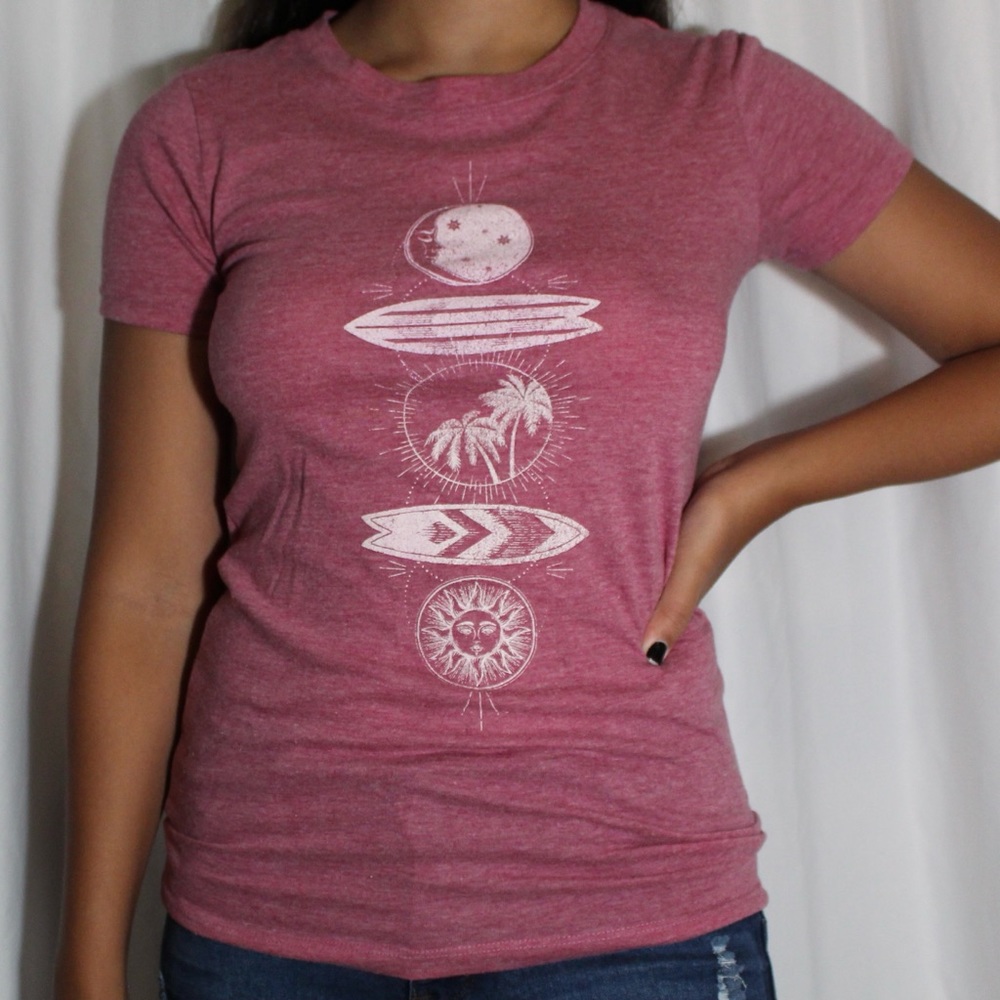 Celestial Surfboard Aeropostale Graphic Tee